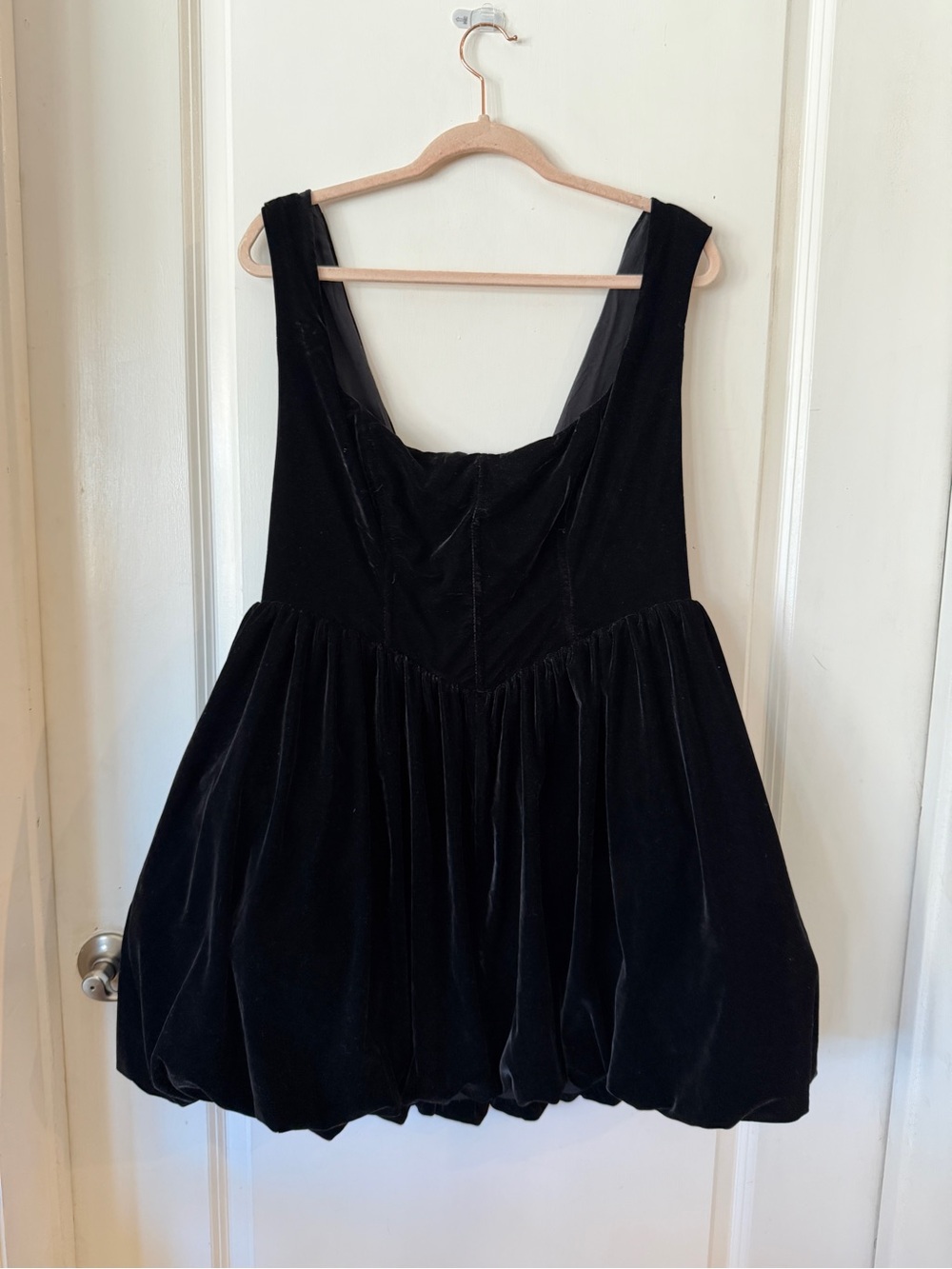 BHLDN Black Velvet Cocktail Dress